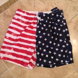 NWT - Charleston Threads American Flag Swim Trunks